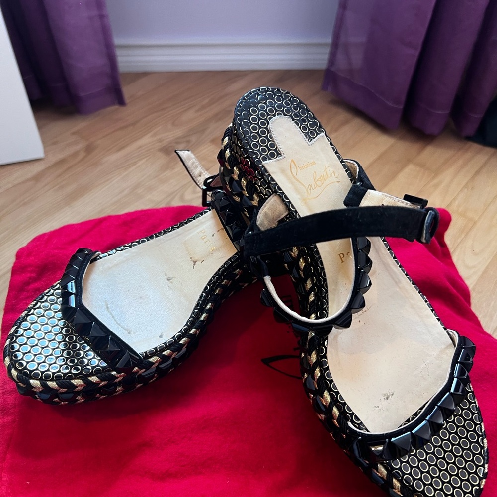 Christian Louboutin Black Sandals
